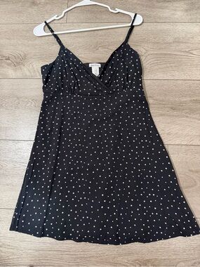 Dizzy Lizzy Black Star Print Spaghetti Strap Mini Dress
